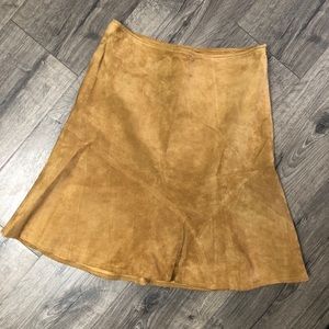 aqua suede trumpet skirt - size 2